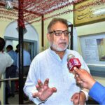 President Bazm-e-Iqbal, Shamim Khan Lodhi is brief to APP about Iqbal Day celebrations