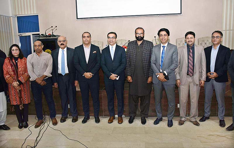 Caretaker Minister for Energy, Power and Petroleum Muhammad Ali addressing during seminar on “Renewable Energy, the Way Forward” at Information Service Academy