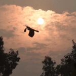 A beautiful view of sunset in the provincial capital city