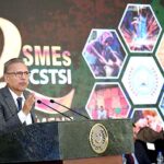 President Dr. Arif Alvi addressing the 2nd Islamabad Chamber of Small Traders and Small Industries achievement recognition ceremony at Aiwan-e-Sadr