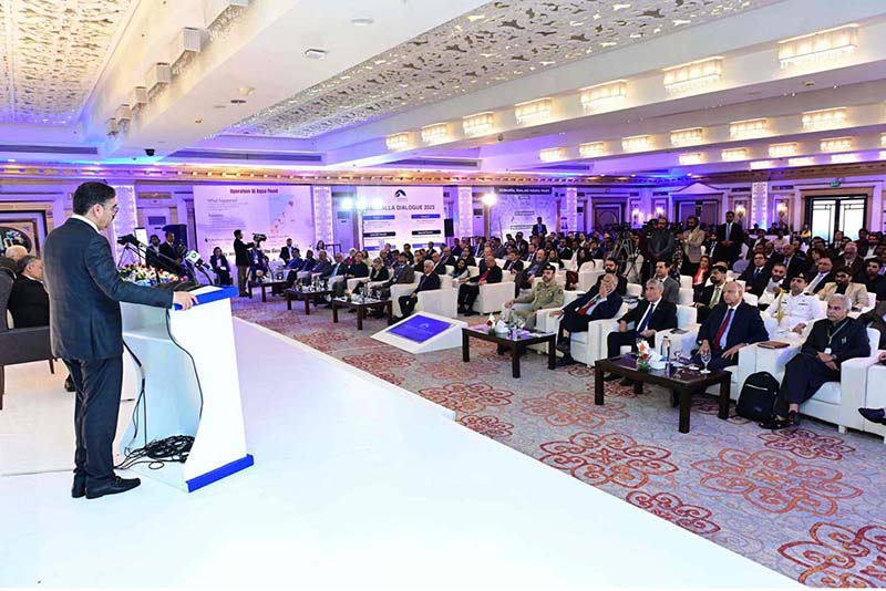 Caretaker Prime Minister Anwaar-ul-Haq Kakar addressing "the Margalla Dialogue 2023"
