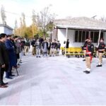 Police officials presenting guard of honour to Chief Minister Gilgit-Baltistan Haji Gulbar Khan during his visit to Skardu-Baltistan