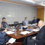 The Caretaker Minister for Planning Development & Special Initiatives. Muhammad Sami Saeed chairs the 32nd meeting of the Board of Directors of the Public Private Partnership Authority (P3A) at (P3A) Office