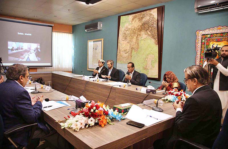Caretaker Minister for National Heritage and Culture Jamal Shah chairing BoG of the National Institute of Folk and Traditional Heritage -Lok Virsa 32nd meeting at Lok Virsa