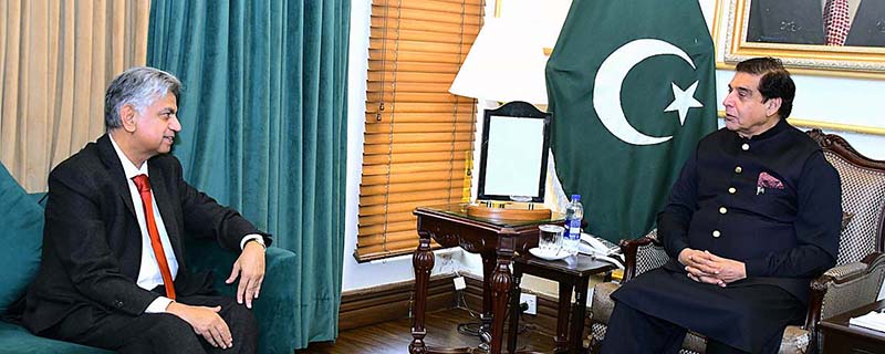 Caretaker Federal Minister for Information and Broadcasting Murtaza Solangi called on Speaker National Assembly Raja Pervez Ashraf