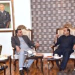 Azad Kashmir PID Public Relations DG Raja Shahid Hussain is meeting the President of Press Club Azam Chaudhry at Lahore Press Club