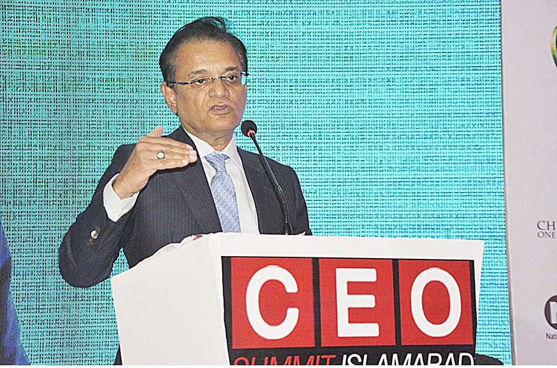 Secretary of Board of Investment Prime Minister Office, Muhammad Sohail Rajput addresses a gathering of esteemed CEOs and business leaders at the CEO Investment Summit organized by CEO Club