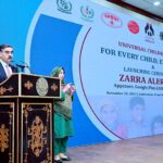 The Caretaker Prime Minister Anwaar-ul-Haq Kakar addresses a ceremony organized with regards to the Universal Children's Day