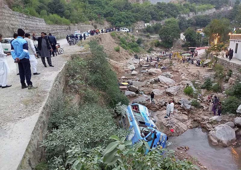 A school trip in Shahdara area turned tragic as a bus carrying 54 passengers, including students, fell into a ditch. The accident resulted in the death of a teacher and left 20 others injured