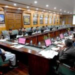Chief Minister Gilgit-Baltistan Haji Gulbar Khan chairing a meeting of GB-DWp at CM Secretariat