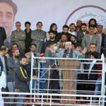 President of Pakistan People’s Party Parliamentarians, Asif Ali Zardari addressing to a public rally to marks the 56th Foundation Day ( Youm-e-Tasees)