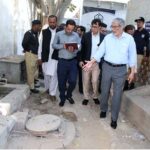 Caretaker Sindh Chief Minister Justice (R) Maqbool Baqar visits sub-registrar offices of District Malir housed in Assistant Commissioner Office Quaidabad.