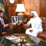 President and CEO of U Microfinance Bank UAE, Muhamed Essa Al Taheri calls on Sindh Governor Kamran Khan Tessori at Governor House