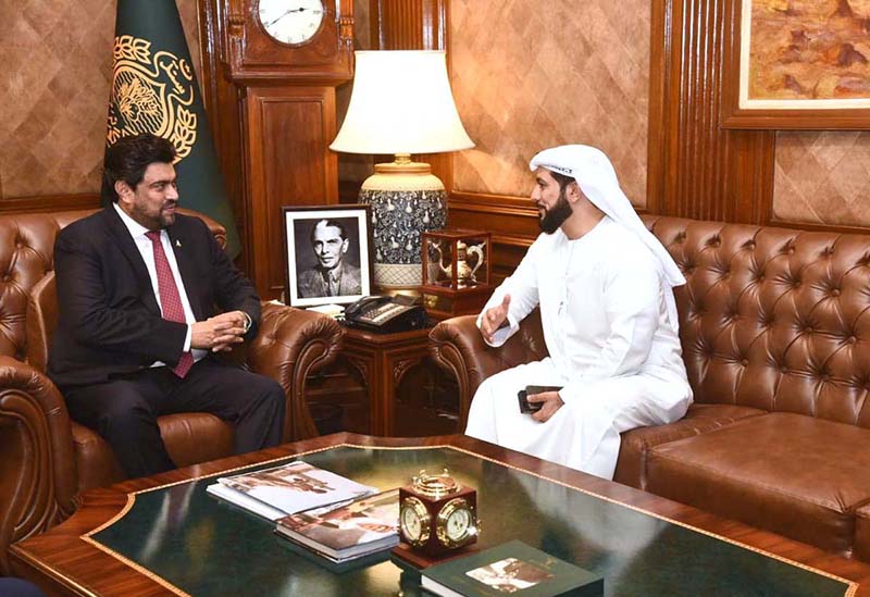 President and CEO of U Microfinance Bank UAE, Muhamed Essa Al Taheri calls on Sindh Governor Kamran Khan Tessori at Governor House
