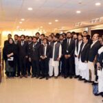 A group of students and faculty members of jurists college of Law, Sargodha visiting Senate Museum at Parliament House