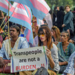 Transgender community and supporters gathered during Sindh Moorat March at Frere Hall