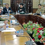 Brig. (Retd.) Muzaffar Ali Ranjha, Chairman, PMIC is chairing the meeting at Chief Secretary Office, Peshawar on PSDP project titled "Peshawar Northern Bypass