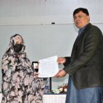 Balochistan Caretaker Minister for Education Dr. Qadir Bakhsh Baloch distributing appointment orders on deceased quota in education department.