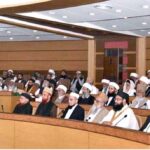 Chief of Army Staff (COAS), General Syed Asim Munir, NI (M), addressing the leading Islamic Scholars (Ulema o Mashaikh) of all schools of thought, interacted at GHQ