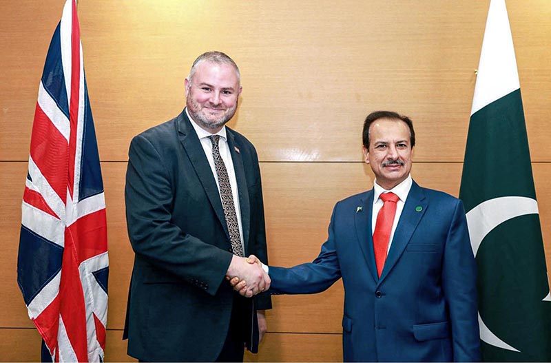 Caretaker Federal Minister for National Health Services, Regulations and Coordination, Dr. Nadeem Jan met with the British Minister of State for Health, Andrew Stephenson