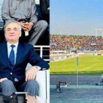 Caretaker Federal Minister for Interior, Sarfraz Ahmed Bugti witnessing the Pakistan vs Tajikistan FIFA World Cup Qualifier match as Chief Guest