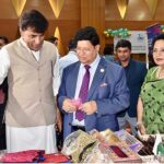 Pakistan's High Commissioner to Bangladesh, Syed Ahmed Maroof showing Pakistani handicrafts to Foreign Minister of Bangladesh Dr. A.K Abdul Momen during visit of the Minister to Pakistani Stall at the International Charity Bazar