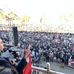 Chairman Pakistan People's Party Bilawal Bhutto Zardari addressing the workers convention