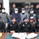 SDPO Gilgit Zeeshan addressing a press conference after arresting the gang of Drugs smuggler