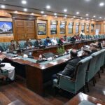 Chief Minister Gilgit-Baltistan Haji Gulbar Khan chairing a meeting with the Provincial Ministers and Awami Action Committee regarding the issue of subsidized wheat at CM Secretariat