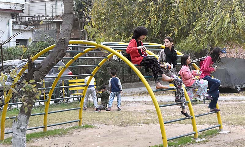 Children enjoying and playing at G-7 Park