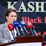 Chairperson Human Rights Investigation Commission of Turkish Parliament, Ms. Derya Yanik speaking at an event held to observe Kashmir Black Day