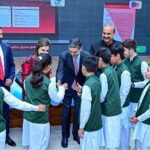 The Caretaker Prime Minister Anwaar-ul-Haq Kakar interacts with the children on the eve of Universal Children's Day