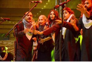 Renowned Dancer Sheema Kirmani's Tehrik-e-Niswan presenting "Aah Palestine!" a dramatic tribute at Karachi Press Club Family Gala event