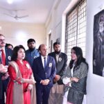 Ambassador of the Republic of Turkey to Pakistan Professor Dr. Mehmet Pachaji and Vice Chancellor Prof. Dr. Zareen Fatima Rizvi, Guest of Honor Education Consul Mehmet Twiran are viewing of painting exhibition on the hundrad years of Magnitude centenary of Pak - Turk Affinity at GC Women University