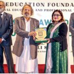 Caretaker Federal Minister for Education and Professional Training, Mr. Madad Ali Sindhi, graced the prestigious National Education Foundation (NEF) Merit Award Ceremony