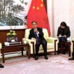 Caretaker Federal Minister for National Heritage and Culture, Jamal Shah in meeting with His Excellency Mr. Jiang Zaidong, Ambassador of China, at China Embassy