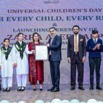 Children presenting a Charter of Demand to the Caretaker Prime Minister Anwaar-ul-Haq Kakar on the eve of Universal Children's Day