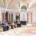 Caretaker Prime Minister Anwaar-ul-Haq Kakar meets Crown Prince of Kuwait H.H Sheikh Meshal Al-Ahmad Al-Jaber Al-Sabah