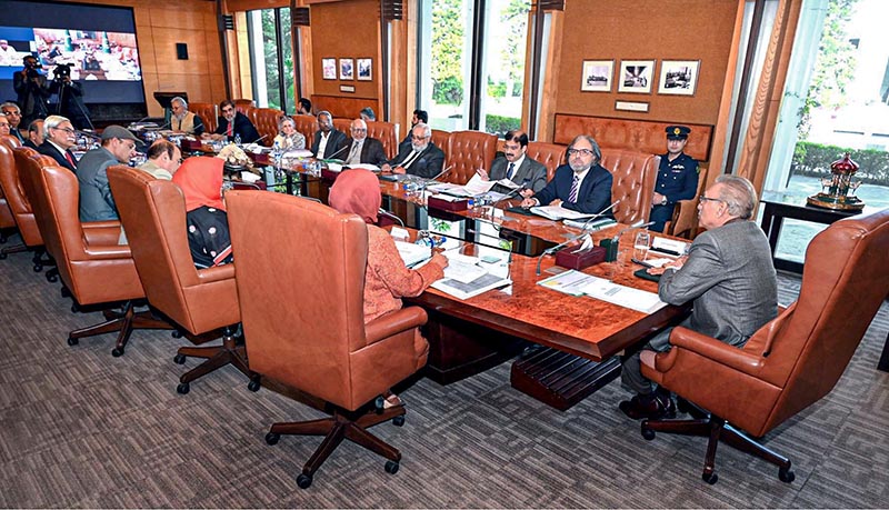 President Dr. Arif Alvi chairing the 49th Special meeting of the senate of Federal Urdu University of Arts, Sciences and Technology (FUUAST), at Aiwan-e-Sadr