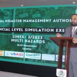 Balochistan Caretaker Minister for Home and Tribal Affairs, Muhammad Zubair Jamali addressing the participants of simulation exercise (SimEx) organized by NDMA