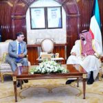 Caretaker Prime Minister Anwaar-ul-Haq Kakar meets First Deputy Prime Minister and Minister for Interior of Kuwait, Sheikh Talal Al-Khaled Al-Ahmad Al-Sabah