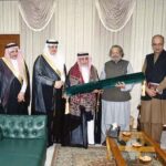 Dr. Ahmed Bin Salem Al Amri, President of the Riyadh’s Imam Muhammad Bin Saud Islamic University at Kingdom of Saudi Arabia along with Nawaf Bin Saeed Al Malkiy, Saudi Ambassador to Pakistan and President International Islamic University, Islamabad Prof. Dr. Hathal Homoud Alotaibi met with the Caretaker Minister for Federal Education and Professional Training, Madad Ali Sindhi