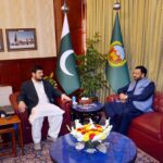 Caretaker Federal Minister for Human Rights, Mr. Khalil George calls on Governor Khyber Pakhtunkhwa Haji Ghulam Ali at Governor House, KP and discusses human rights situations in the province