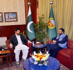 Caretaker Federal Minister for Human Rights, Mr. Khalil George calls on Governor Khyber Pakhtunkhwa Haji Ghulam Ali at Governor House, KP and discusses human rights situations in the province