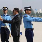 Caretaker Prime Minister of Pakistan Anwar-ul-Haq Kakar, awarding Sword of Honour for Overall Best Performance at the Graduation Ceremony held at PAF Academy, Asghar Khan