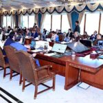 The Caretaker Prime Minister Anwaar-ul-Haq Kakar chairs a meeting of the Caretaker Federal Cabinet