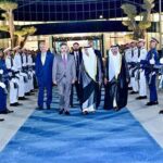 The Caretaker Prime Minister Anwaar-ul-Haq Kakar is being seen off by the Minister for Energy and Infrastructure of the United Arab Emirates at Al Bateen Airport of Abu Dhabi