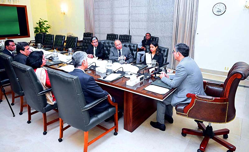 A delegation of All Pakistan Newspapers Society calls on the Caretaker Prime Minister Anwaar-ul-Haq Kakar