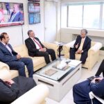 A delegation of Islamabad Policy Research Institute (IPRI), led by its President Major General (retd) Raza Muhammad call on Caretaker Federal Minister for Information, Broadcasting and Parliamentary Affairs, Murtaza Solangi