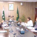 The caretaker Minister for Planning Development & Special Initiatives Muhammad Sami Saeed chairs a meeting to review a progress of water Resource Sector & National Water Policy 2018